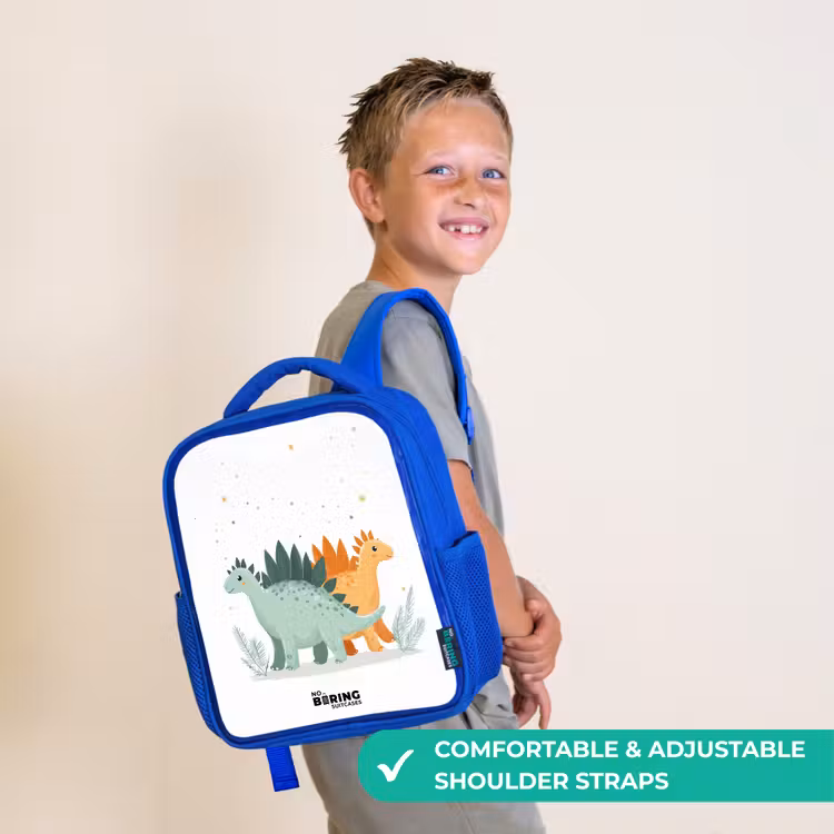 Kids backpack - Blue - Dinos - Animals - Stars — 4