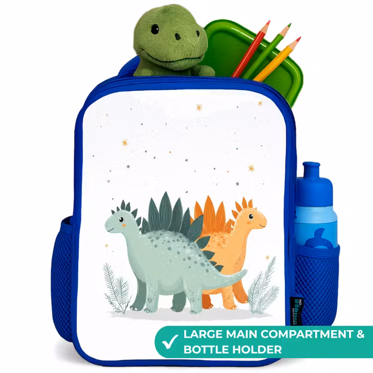 Kids backpack - Blue - Dinos - Animals - Stars — 5