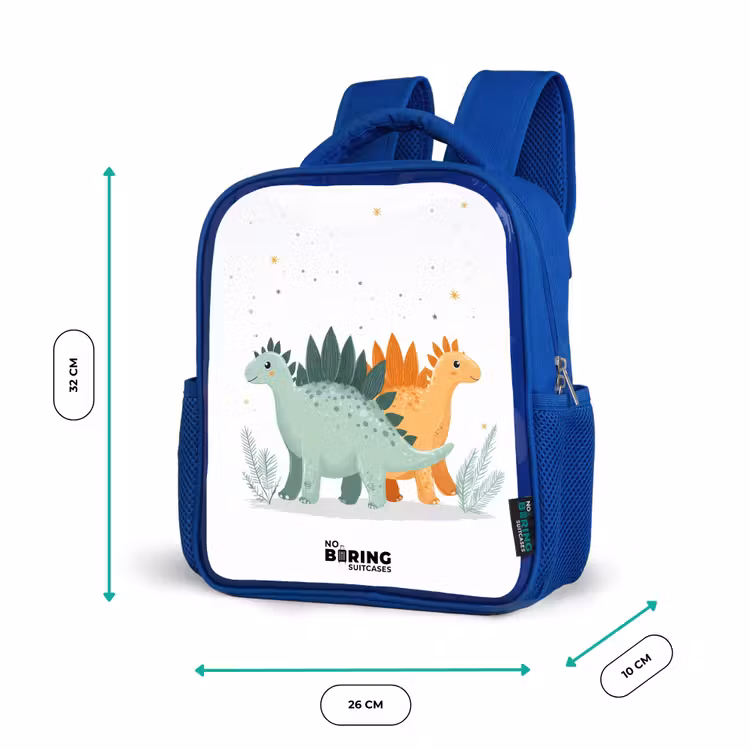 Kids backpack - Blue - Dinos - Animals - Stars — 6
