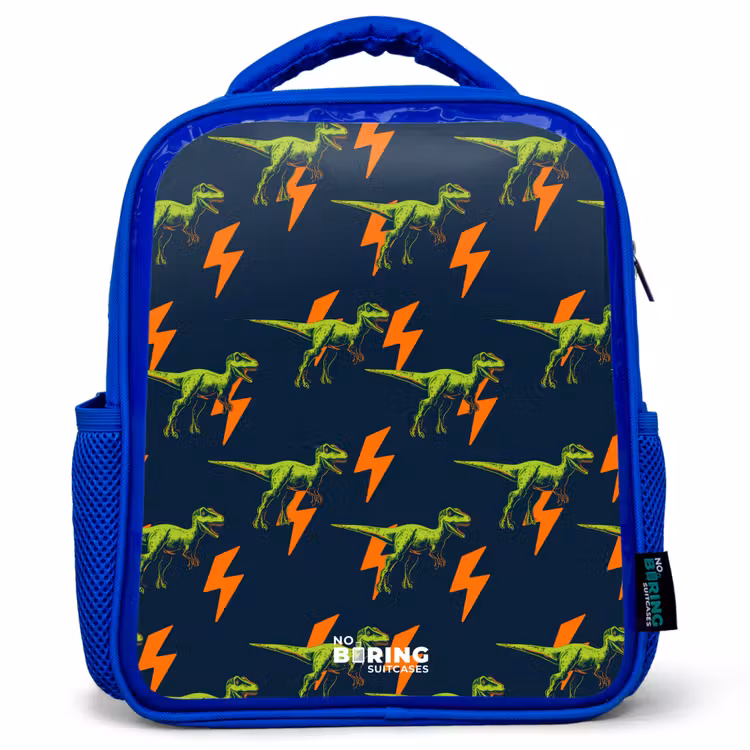 Kids backpack - Blue - Dinos - Lightning - Animals - Blue — 1