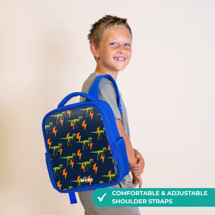 Kids backpack - Blue - Dinos - Lightning - Animals - Blue — 4
