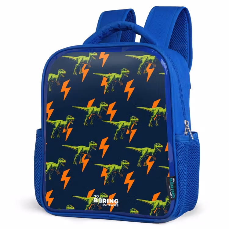 Kids backpack - Blue - Dinos - Lightning - Animals - Blue — 7
