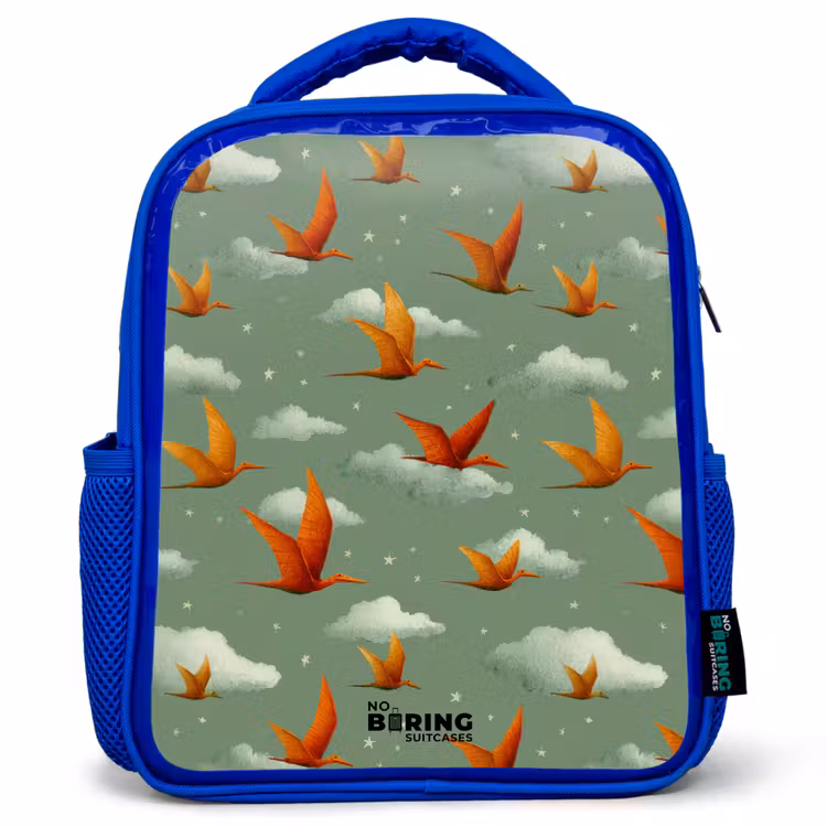 Kids backpack - Blue - Pattern - Dino - Pterosaurs — 1