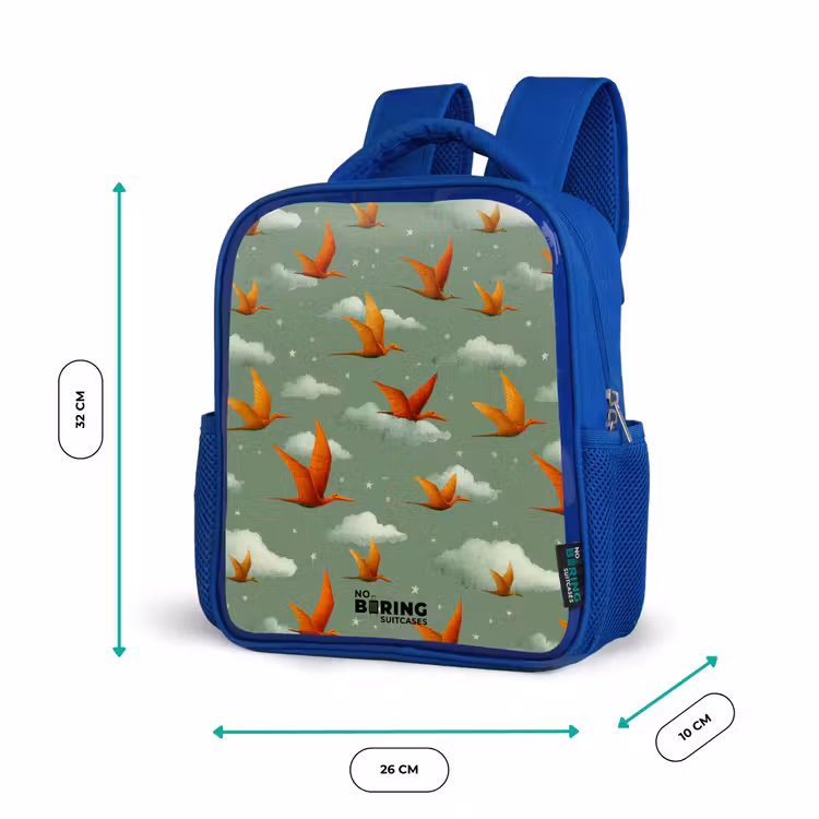 Kids backpack - Blue - Pattern - Dino - Pterosaurs — 6
