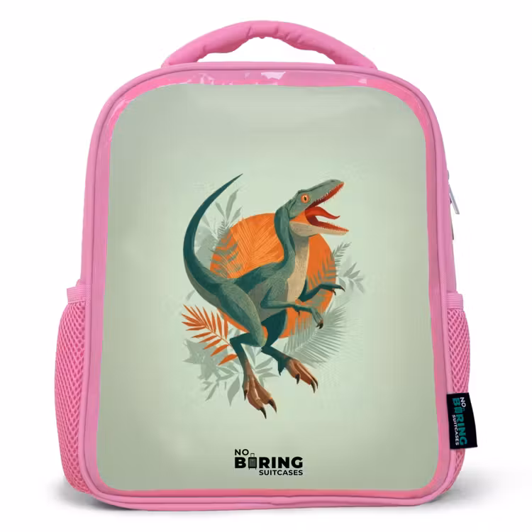 Kids backpack - Pink - Animal - Dino - Nature — 1