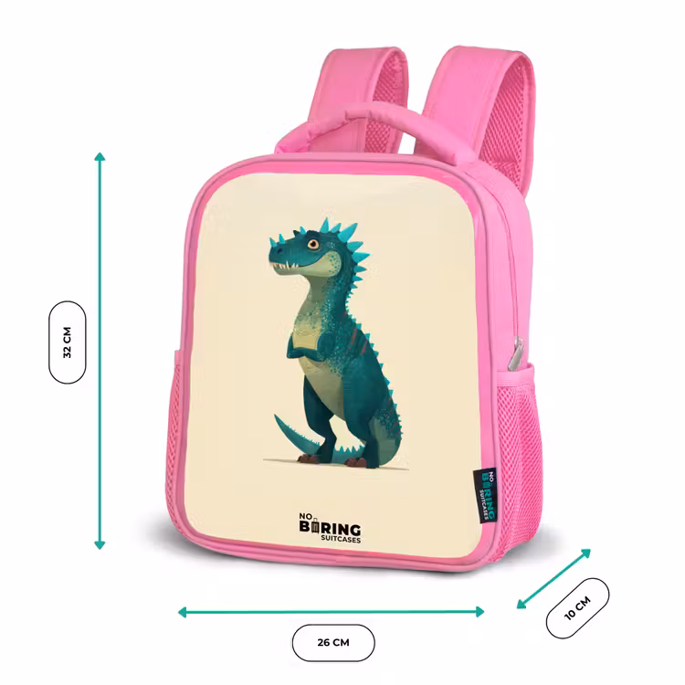 Kids backpack - Pink - Dino - Animal - Blue - Green — 3