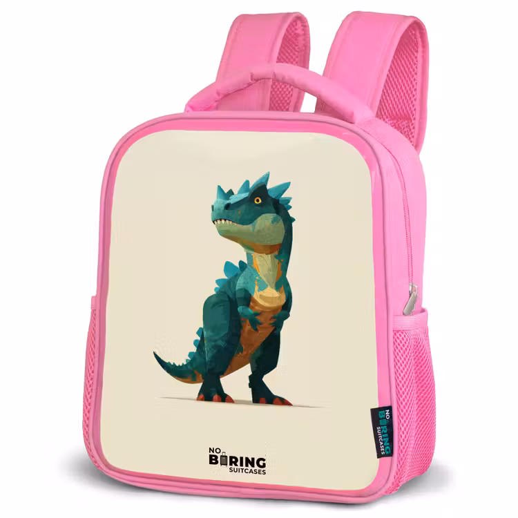 Kids backpack - Pink - Dino - Animal - Green — 4