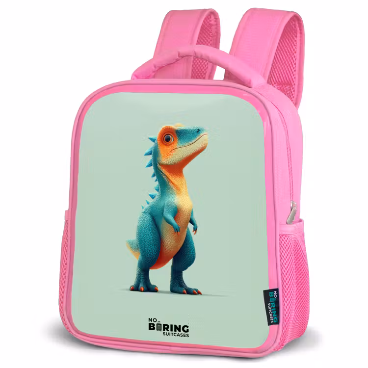 Kids backpack - Pink - Dino - Animal - Green - Orange — 4