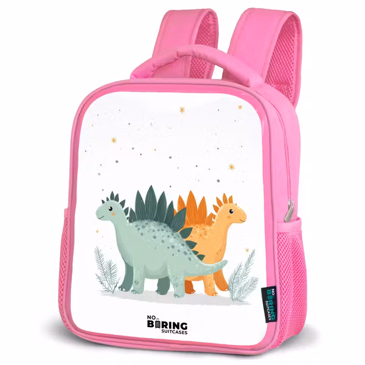 Kids backpack - Pink - Dinos - Animals - Stars — 4