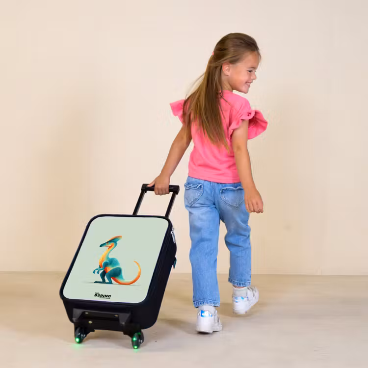 Children's suitcase - Dino - Blue - Animal — 2
