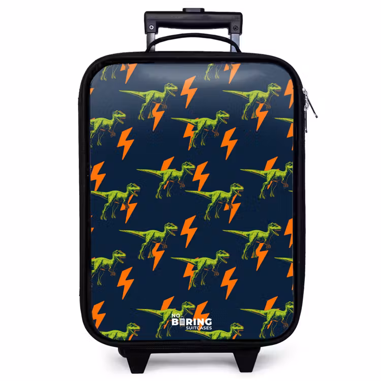 Children's suitcase - Dinos - Lightning - Animals - Blue — 1