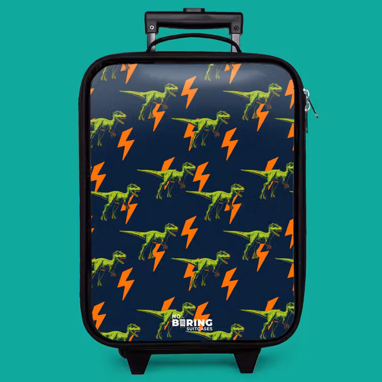Children's suitcase - Dinos - Lightning - Animals - Blue — 4