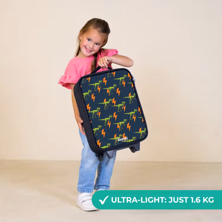 Children's suitcase - Dinos - Lightning - Animals - Blue — 5
