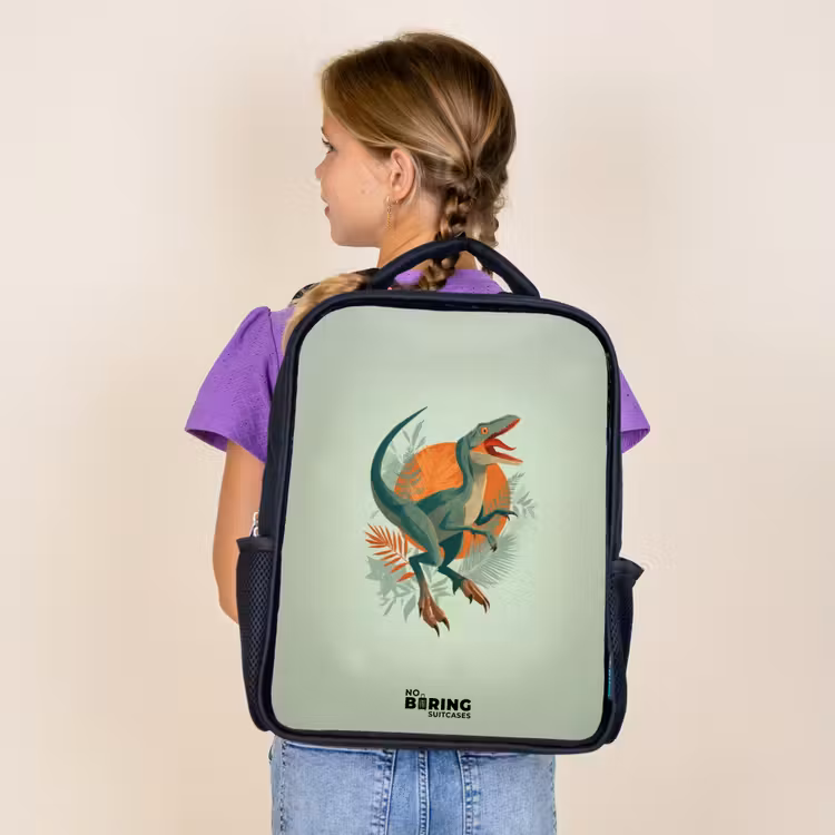 Kids backpack - Black - Animal - Dino - Nature — 4