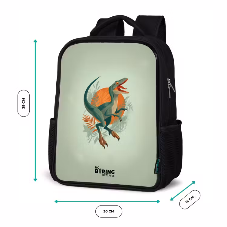 Kids backpack - Black - Animal - Dino - Nature — 8
