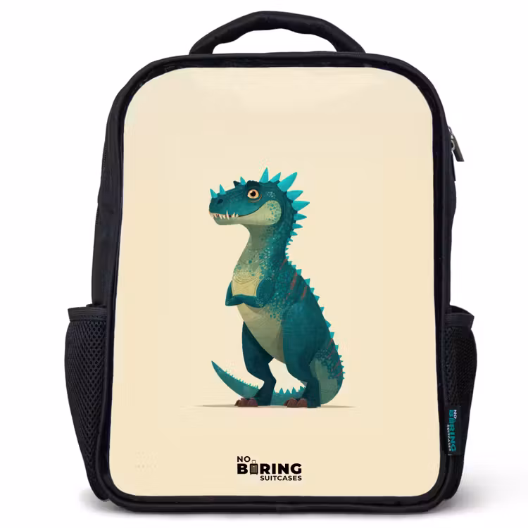 Kids backpack - Black - Dino - Animal - Blue - Green — 1