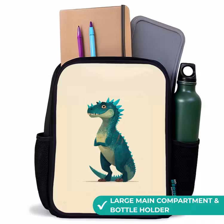 Kids backpack - Black - Dino - Animal - Blue - Green — 10