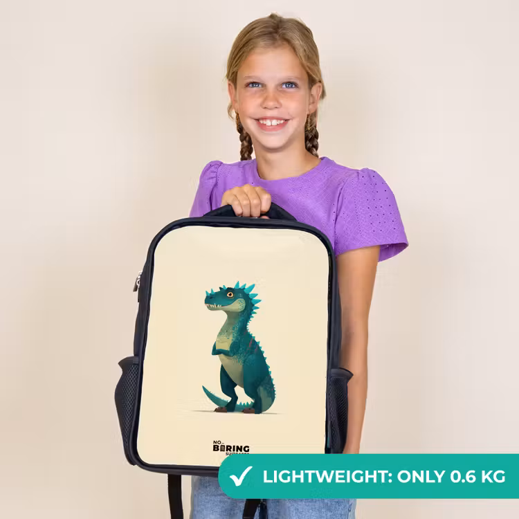 Kids backpack - Black - Dino - Animal - Blue - Green — 9
