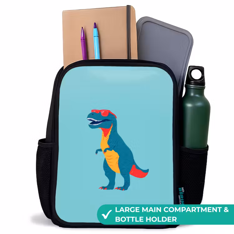 Kids backpack - Black - Dino - Animal - Sunglasses — 10