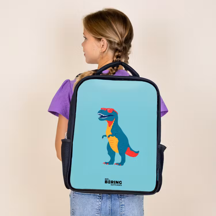 Kids backpack - Black - Dino - Animal - Sunglasses — 4