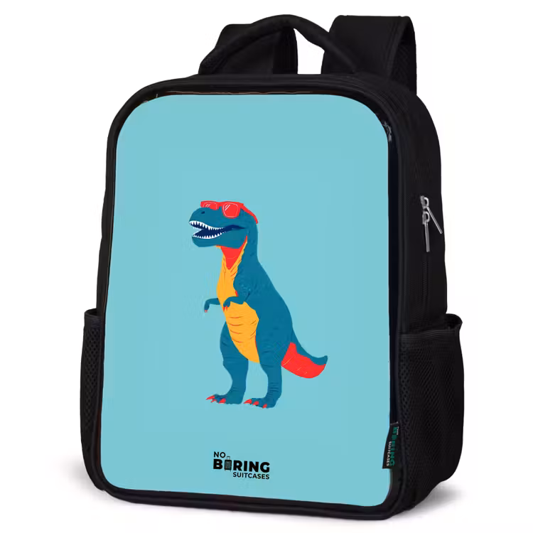 Kids backpack - Black - Dino - Animal - Sunglasses — 6