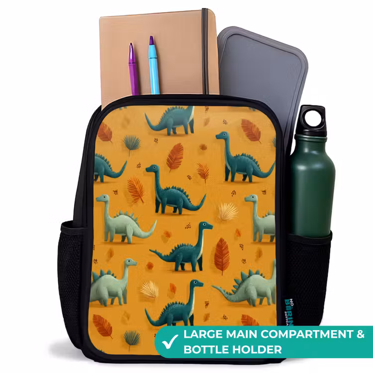 Kids backpack - Black - Dino - Animals - Pattern — 10