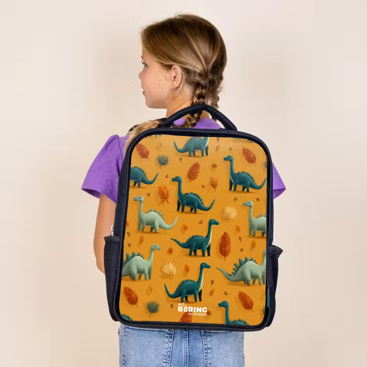 Kids backpack - Black - Dino - Animals - Pattern — 4
