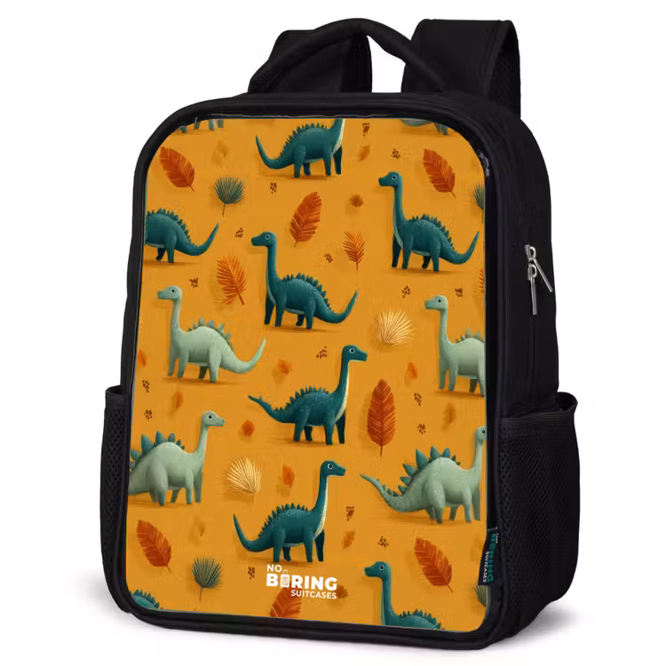 Kids backpack - Black - Dino - Animals - Pattern — 6