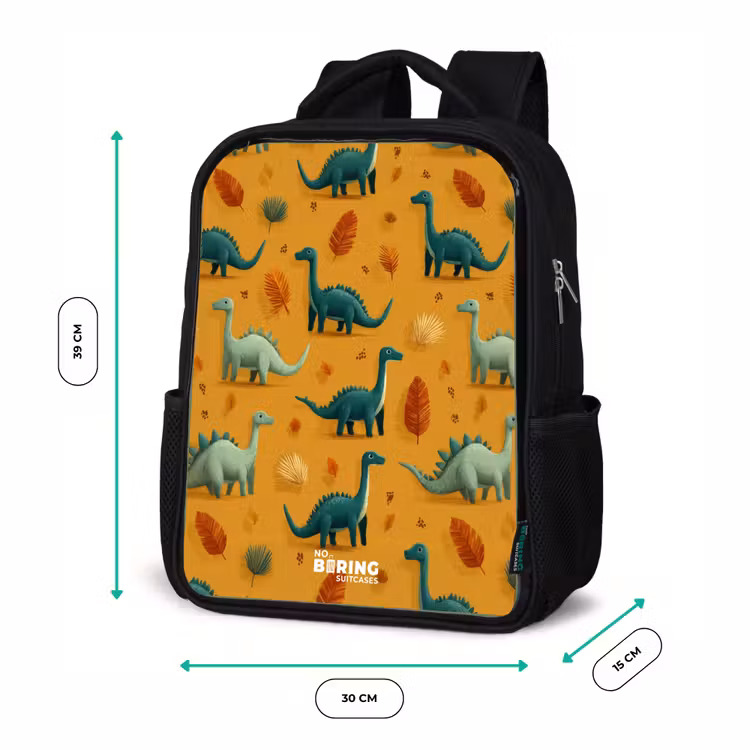 Kids backpack - Black - Dino - Animals - Pattern — 8