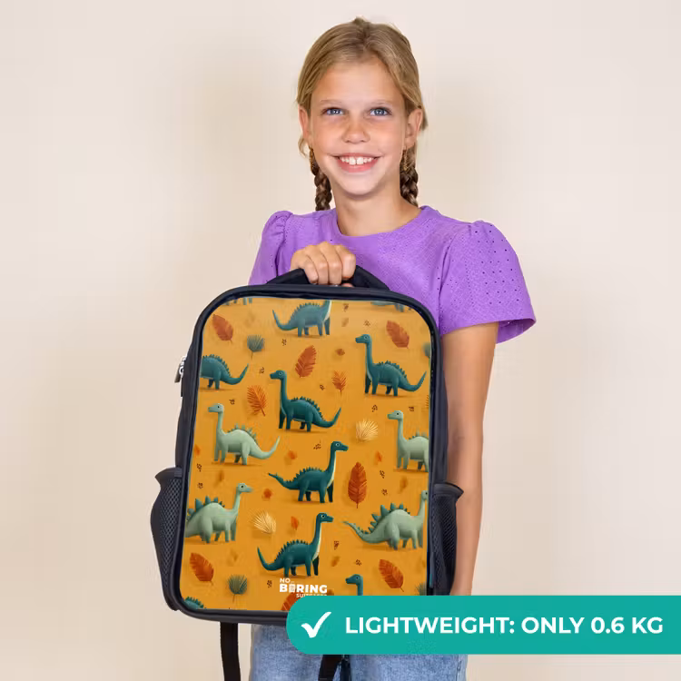 Kids backpack - Black - Dino - Animals - Pattern — 9