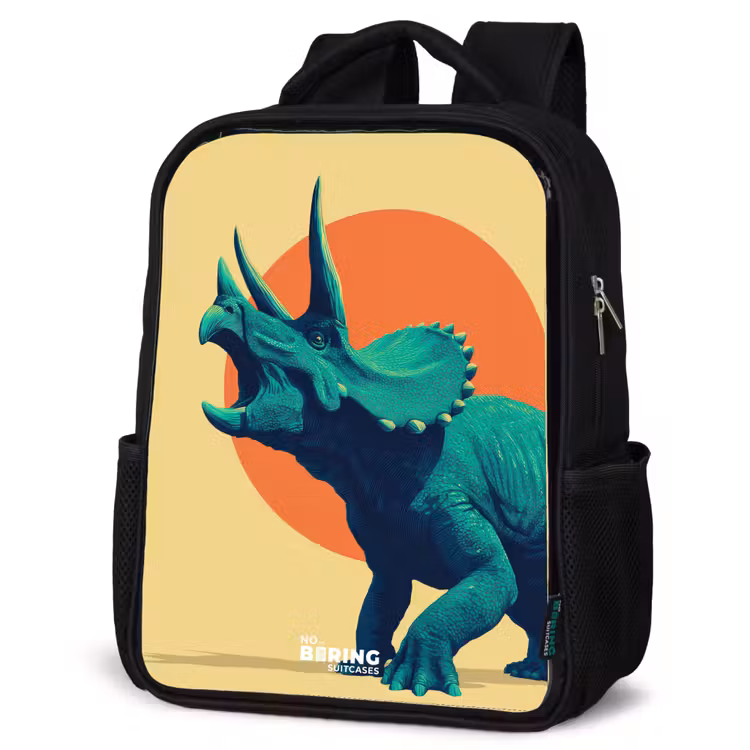 Kids backpack - Black - Dino - Triceratops - Animal — 6