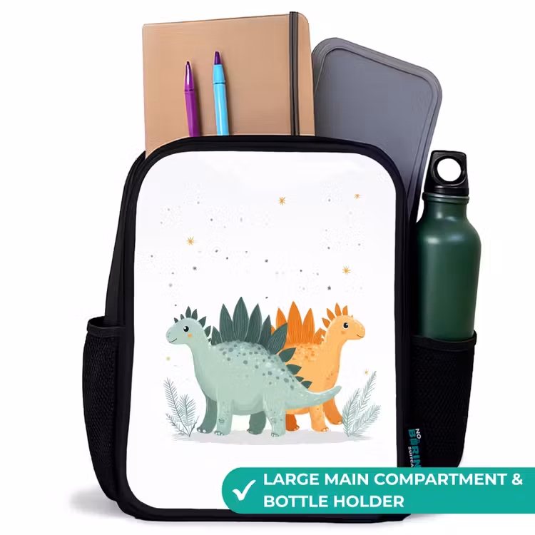 Kids backpack - Black - Dinos - Animals - Stars — 10