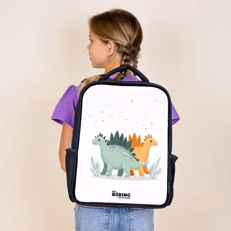Kids backpack - Black - Dinos - Animals - Stars — 4