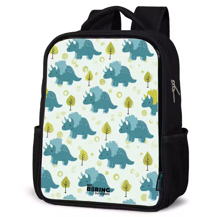 Kids backpack - Black - Dinos - Pattern - Nature — 6