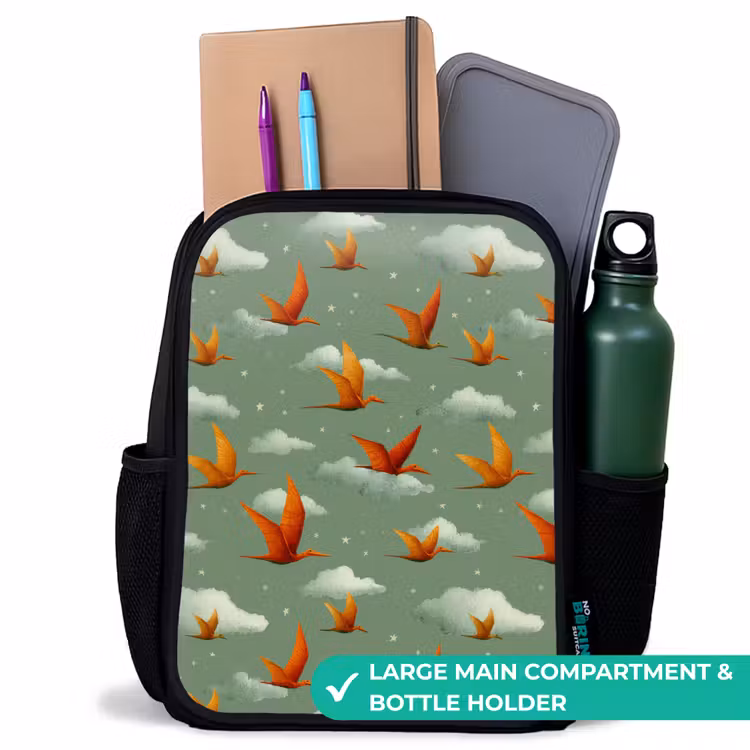 Kids backpack - Black - Pattern - Dino - Pterosaurs — 10