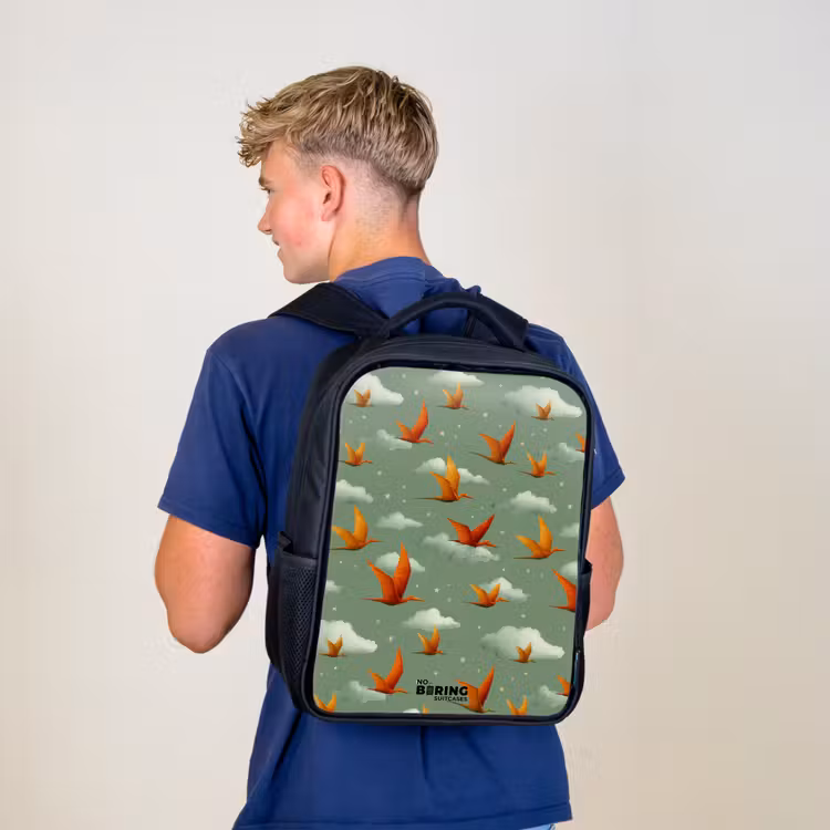 Kids backpack - Black - Pattern - Dino - Pterosaurs — 5