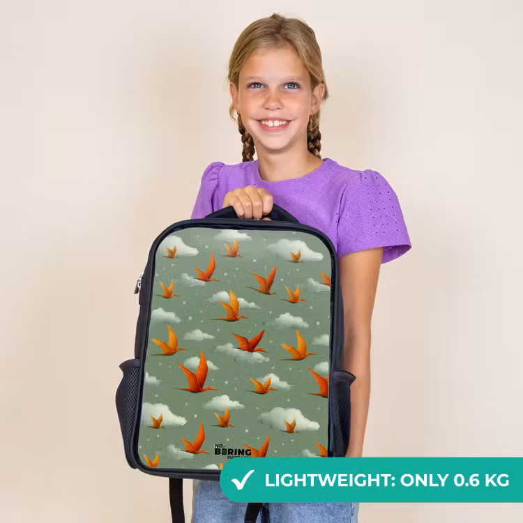 Kids backpack - Black - Pattern - Dino - Pterosaurs — 9