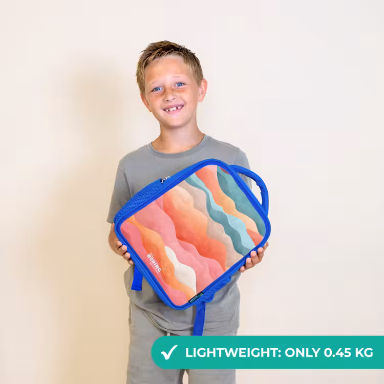 Kids backpack - Blue - Abstract waves — 3