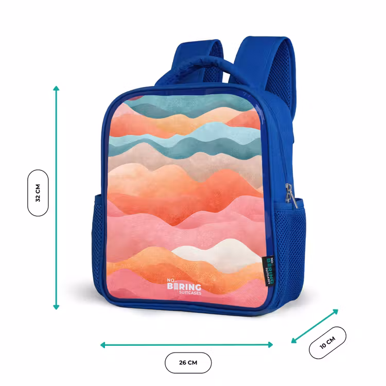 Kids backpack - Blue - Abstract waves — 6