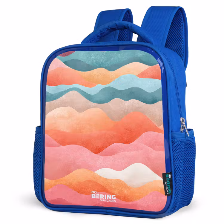 Kids backpack - Blue - Abstract waves — 7