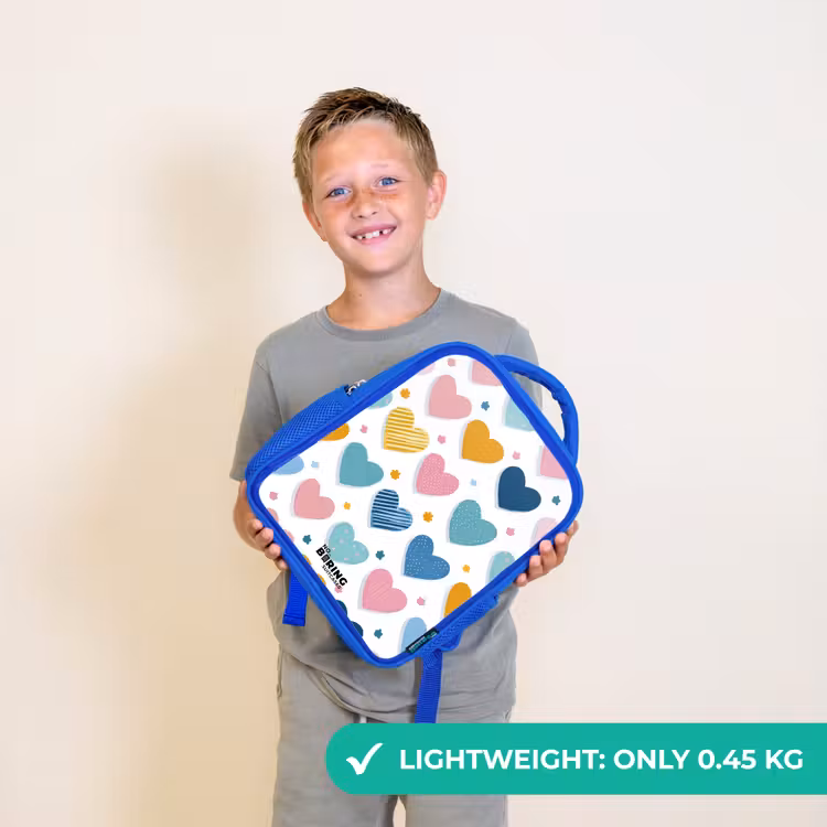 Kids backpack - Blue - Heart pattern — 3