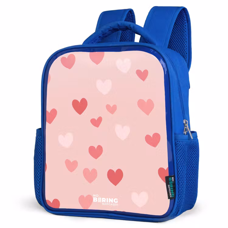 Kids backpack - Blue - Hearts — 7