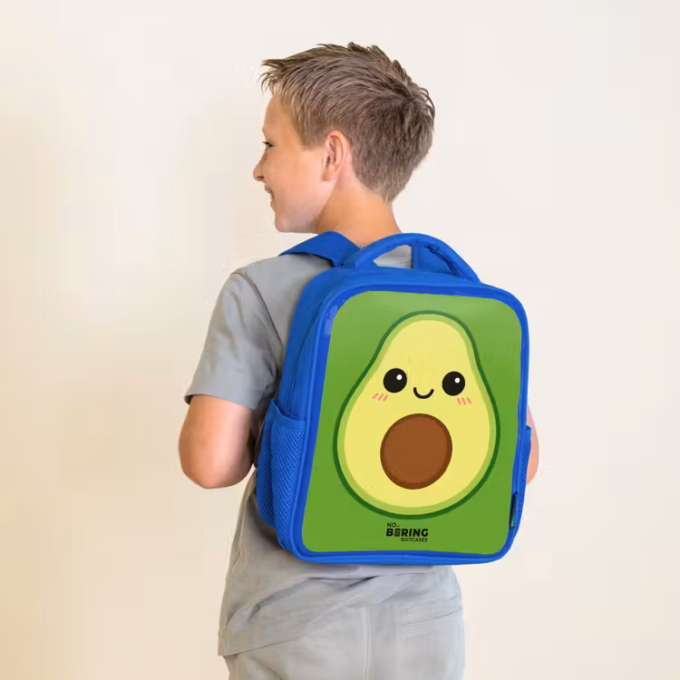 Kids backpack - Blue - Kawai - Avocado - Green — 2