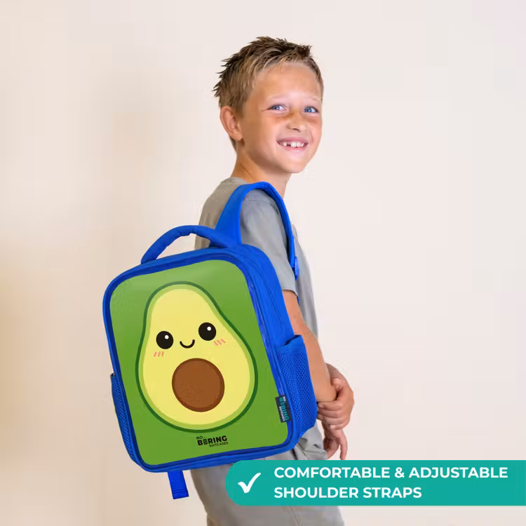 Kids backpack - Blue - Kawai - Avocado - Green — 4