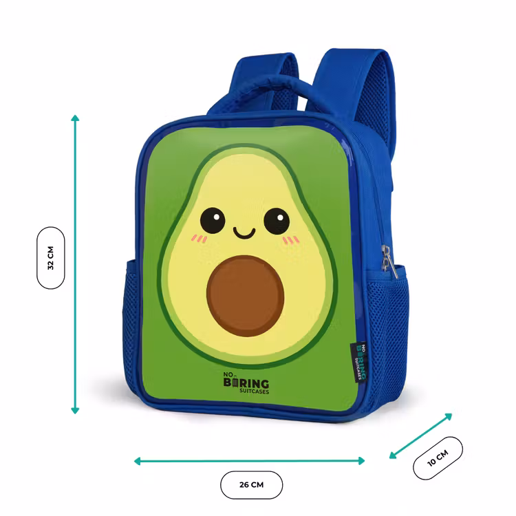 Kids backpack - Blue - Kawai - Avocado - Green — 6