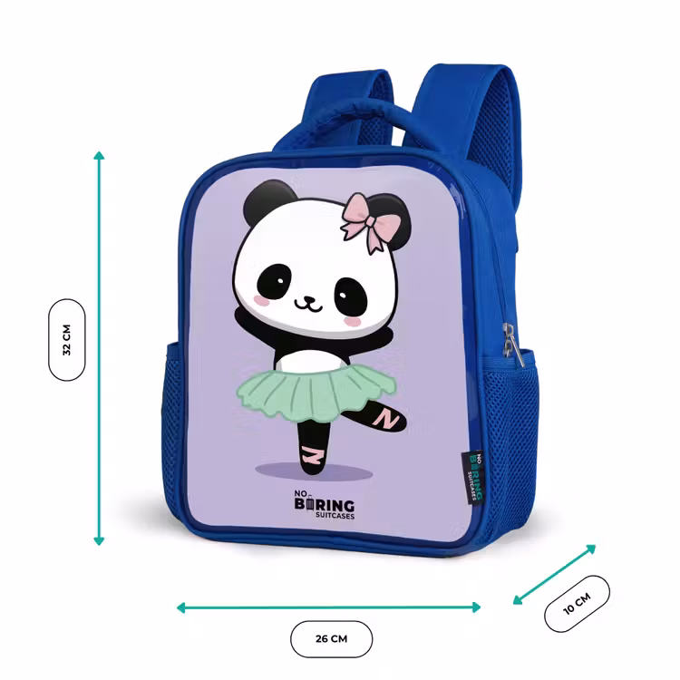 Kids backpack - Blue - Kawai - Ballet - Panda — 6