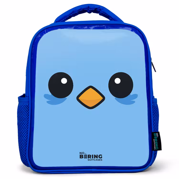 Kids backpack - Blue - Kawai - Bird - Blue — 1