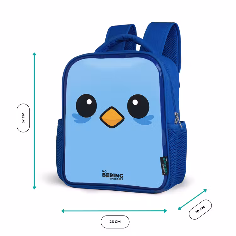 Kids backpack - Blue - Kawai - Bird - Blue — 6