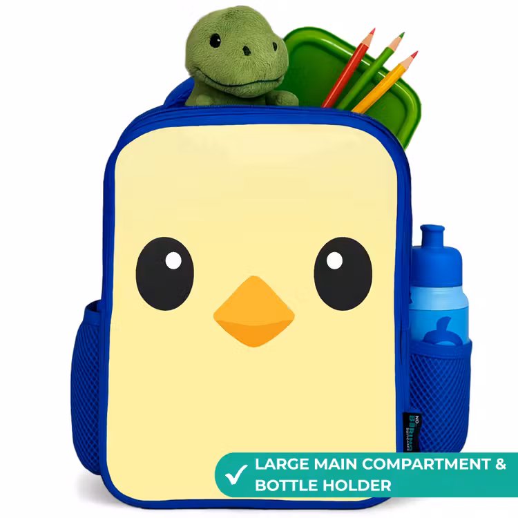 Kids backpack - Blue - Kawai - Chick - Yellow — 5