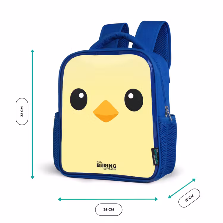 Kids backpack - Blue - Kawai - Chick - Yellow — 6